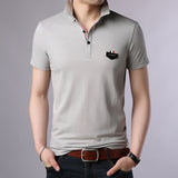2019 New Fashion Brand Clothes Polo Shirts Men Solid Color Summer Slim Fit Short Sleeve Mercerized Cotton boy Casual Men Clothes - one46.com.au