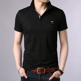 2019 New Fashion Brand Clothes Polo Shirts Men Solid Color Summer Slim Fit Short Sleeve Mercerized Cotton boy Casual Men Clothes - one46.com.au