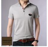 2019 New Fashion Brand Clothes Polo Shirts Men Solid Color Summer Slim Fit Short Sleeve Mercerized Cotton boy Casual Men Clothes - one46.com.au