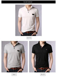 2019 New Fashion Brand Clothes Polo Shirts Men Solid Color Summer Slim Fit Short Sleeve Mercerized Cotton boy Casual Men Clothes - one46.com.au