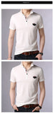 2019 New Fashion Brand Clothes Polo Shirts Men Solid Color Summer Slim Fit Short Sleeve Mercerized Cotton boy Casual Men Clothes - one46.com.au