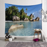 Sea Beach Tree Tapestry Wall Hanging Wall Tapestry Blanket Tapestry Living Room Bedroom Farmhouse Decor Wall Fabric Celestial - one46.com.au