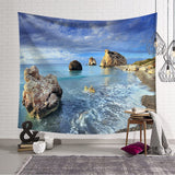 Sea Beach Tree Tapestry Wall Hanging Wall Tapestry Blanket Tapestry Living Room Bedroom Farmhouse Decor Wall Fabric Celestial - one46.com.au