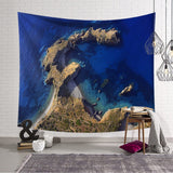 Sea Beach Tree Tapestry Wall Hanging Wall Tapestry Blanket Tapestry Living Room Bedroom Farmhouse Decor Wall Fabric Celestial - one46.com.au