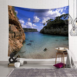 Sea Beach Tree Tapestry Wall Hanging Wall Tapestry Blanket Tapestry Living Room Bedroom Farmhouse Decor Wall Fabric Celestial - one46.com.au