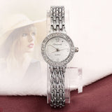 2019 New Arrive Fashion and casual Ladies watches Silver bracelet Luxury crystal watch OEM Round ultra slim dress Quartz watches - one46.com.au