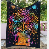 Boho Mandala Tapestry Wall Hanging Witchcraft Wall Cloth Tapestries Elephant Art Psychedelic Hippie Tapestry Macrame Wall Carpet - one46.com.au