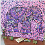 Boho Mandala Tapestry Wall Hanging Witchcraft Wall Cloth Tapestries Elephant Art Psychedelic Hippie Tapestry Macrame Wall Carpet - one46.com.au