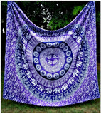 Boho Mandala Tapestry Wall Hanging Witchcraft Wall Cloth Tapestries Elephant Art Psychedelic Hippie Tapestry Macrame Wall Carpet - one46.com.au