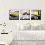 11484 Black And White - Yellow Boat Oil Painting Frameles Painting Decoration Art Canvas Modern Home Decoration Painting - one46.com.au