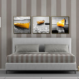 11484 Black And White - Yellow Boat Oil Painting Frameles Painting Decoration Art Canvas Modern Home Decoration Painting - one46.com.au