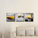 11484 Black And White - Yellow Boat Oil Painting Frameles Painting Decoration Art Canvas Modern Home Decoration Painting - one46.com.au