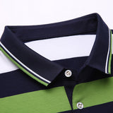 2019 New Fashion Brand Summer Polo Shirt Men Striped Cotton Boyfriend Gift Short Sleeve Slim Fit Top Grade Polos Casual Clothes - one46.com.au
