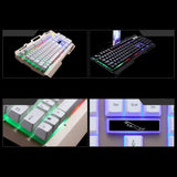 G700 USB Wired Mechanical feeling Keyboard led Colorful Backlight Gaming Keyboard For PC Computer Gamer with phone stand - one46.com.au