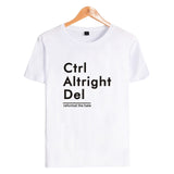 Ctrl Altright Del Short Sleeve Tee Shirt Men Cotton Tshirt Men Funny Fashion Black High Quality Couple short sleeves XXS-4XL - one46.com.au