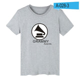 Print Grammy Awards Short Sleeve Tshirt Men Brand Summer Black Tee Shirt Men Cotton Fashion Popular Awards 4XL Funny T Shirts - one46.com.au