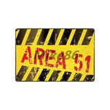 [ Mike86 ] Wanring AREA 51 I WANT TO BELIEVE UFO Aliens Metal Sign Wall Plaque Poster Custom Painting Room Decor Art LT-1695 - one46.com.au