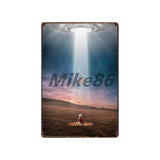 [ Mike86 ] Wanring AREA 51 I WANT TO BELIEVE UFO Aliens Metal Sign Wall Plaque Poster Custom Painting Room Decor Art LT-1695 - one46.com.au