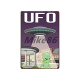 [ Mike86 ] Wanring AREA 51 I WANT TO BELIEVE UFO Aliens Metal Sign Wall Plaque Poster Custom Painting Room Decor Art LT-1695 - one46.com.au