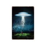 [ Mike86 ] Wanring AREA 51 I WANT TO BELIEVE UFO Aliens Metal Sign Wall Plaque Poster Custom Painting Room Decor Art LT-1695 - one46.com.au