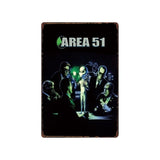 [ Mike86 ] Wanring AREA 51 I WANT TO BELIEVE UFO Aliens Metal Sign Wall Plaque Poster Custom Painting Room Decor Art LT-1695 - one46.com.au