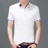 2019 New Fashion Brands Polo Shirt Men Solid Color Summer Slim Fit Short Sleeve Top Grade British Style Poloshirt Casual Clothes - one46.com.au