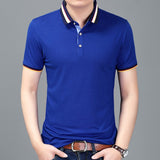 2019 New Fashions Polo Shirt Men Solid Color Summer Short Sleeve Slim Fit Top Grade British Style Polos Casual Mens Clothing - one46.com.au