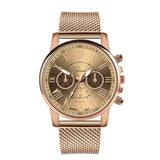 2019 Best Sell Watch Luxury Quartz Sport Military Stainless Steel Dial Leather Band Wrist Watch Dropshipping relogio feminino S7 - one46.com.au