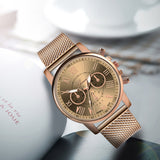 2019 Best Sell Watch Luxury Quartz Sport Military Stainless Steel Dial Leather Band Wrist Watch Dropshipping relogio feminino S7 - one46.com.au