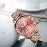2019 Best Sell Watch Luxury Quartz Sport Military Stainless Steel Dial Leather Band Wrist Watch Dropshipping relogio feminino S7 - one46.com.au
