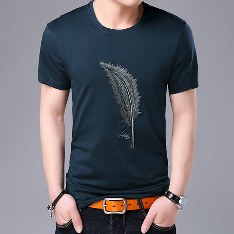 2019 New Fashion Brand T Shirts For Men Pattern O Neck Summer Trends Street Wear Tops Korean Short Sleeve Tshirts Men Clothes - one46.com.au