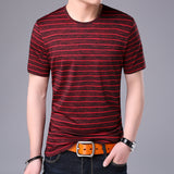2019 New Fashion Brand T Shirt Mens Striped Summer Street Wear Tops Trends O Neck Top Grade Short Sleeve Tshirts Men Clothes - one46.com.au