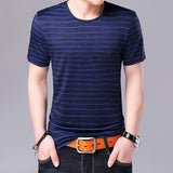 2019 New Fashion Brand T Shirt Mens Striped Summer Street Wear Tops Trends O Neck Top Grade Short Sleeve Tshirts Men Clothes - one46.com.au