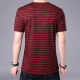 2019 New Fashion Brand T Shirt Mens Striped Summer Street Wear Tops Trends O Neck Top Grade Short Sleeve Tshirts Men Clothes - one46.com.au