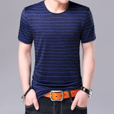 2019 New Fashion Brand T Shirt Mens Striped Summer Street Wear Tops Trends O Neck Top Grade Short Sleeve Tshirts Men Clothes - one46.com.au