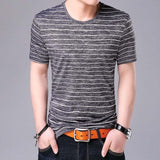 2019 New Fashion Brand T Shirt Mens Striped Summer Street Wear Tops Trends O Neck Top Grade Short Sleeve Tshirts Men Clothes - one46.com.au