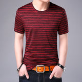 2019 New Fashion Brand T Shirt Mens Striped Summer Street Wear Tops Trends O Neck Top Grade Short Sleeve Tshirts Men Clothes - one46.com.au