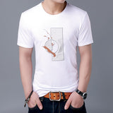 2019 New Fashion Brand Tshirt Men O Neck Print Summer Tops Streetwear Pattern Korean boys Short Sleeve T-Shirt Mens Clothing - one46.com.au