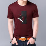 2019 New Fashion Brand Tshirt Men O Neck Print Summer Tops Streetwear Pattern Korean boys Short Sleeve T-Shirt Mens Clothing - one46.com.au