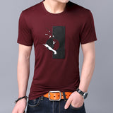 2019 New Fashion Brand Tshirt Men O Neck Print Summer Tops Streetwear Pattern Korean boys Short Sleeve T-Shirt Mens Clothing - one46.com.au