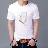 2019 New Fashion Brand Tshirt Men O Neck Print Summer Tops Streetwear Pattern Korean boys Short Sleeve T-Shirt Mens Clothing - one46.com.au