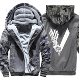 Son of Odin Viking hooded jackets warm Men long sleeve zipper thicken Clothes sweatshirts Vikings Odin man's tracksuits 2019 - one46.com.au