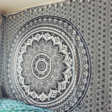 India Mandala Tapestry Wall Hanging Macrame Wall Cloth Tapestries Psychedelic Hippie Night Sky Moon Tapestry Mandala Wall Carpet - one46.com.au