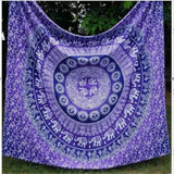 India Mandala Tapestry Wall Hanging Macrame Wall Cloth Tapestries Psychedelic Hippie Night Sky Moon Tapestry Mandala Wall Carpet - one46.com.au