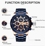 Stainless Steel Business Quartz Men Watch Top Brand Luxury Chronograph  Watches CURREN Wristwatches Men Clock Relogio Masculino - one46.com.au