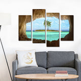 11449 4 Island Coconut Painting Outside The Cave Frameles Painting Decoration Art Canvas Modern Home Decoration Painting - one46.com.au