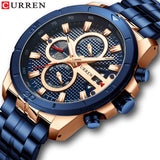 Relogios Masculino Mens Watch Sports Luxury Brand Stainless Steel Wrist Watch Chronograph Army Military Quartz Watches - one46.com.au