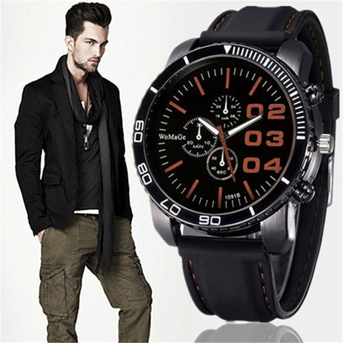 Men's Watches Sport Outdoor Dress Solar Watch Military Silicone Quartz Clock Hours Hot Orologio Uomo - one46.com.au