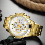 Stainless Steel Quartz Luxury Brand  Watches Men Chronograph Wristwatch Sporty  Clock Male Casual Business Quartz  CURREN Watch - one46.com.au
