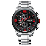NIBOSI Relogio Masculino Mens Watches Top Brand Luxury Men Watch Military Sport Wristwatch Wristwatch Big Dial Quartz Watch Men - one46.com.au